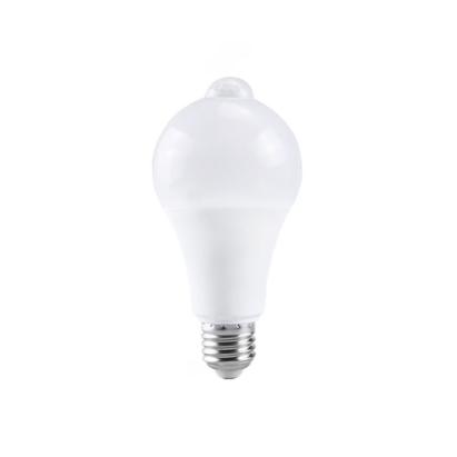 Bec E27 cu senzor de mișcare, 12W, lumină alb rece pentru hol și birou