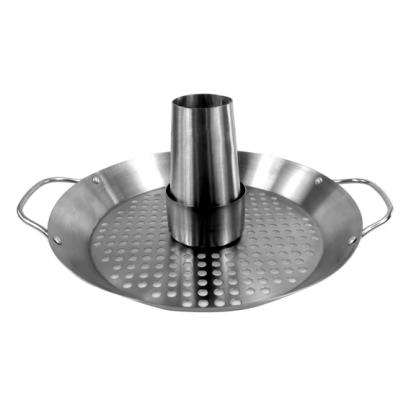 Suport metalic pentru pui întreg, tip Kamado M-L, 30 x 36 cm, cu mânere