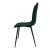 Scaun de dining verde din stofă, cu picioare metalice negre, 91 cm