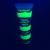 Vopsea UV neon verde GlowMania pentru body painting, glow sub UV, 25 ml