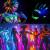 Vopsea UV neon portocalie GlowMania 25 ml pentru body painting si proiecte artistice