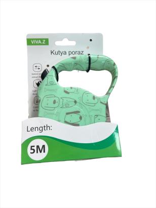 Lesă retractabilă cu bandă 5 m pentru câini, mâner ergonomic Viva.z