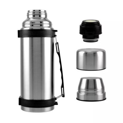 Termos turistic din inox 1100 ml cu 2 pahare, Perfect Home