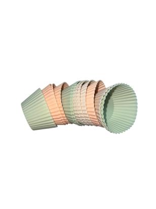Set 12 forme pentru brioșe din silicon reutilizabile, 3 culori, -60°C–230°C