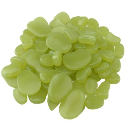 Pietricele fosforescente decorative Glow verde lemon, 100 g, pentru decor interior-exterior