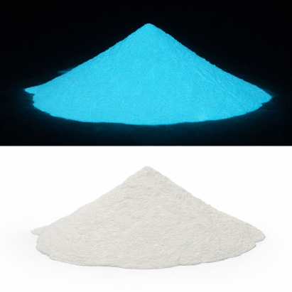 Pigment fosforescent turcoaz aqua, pudră luminescentă 50 g pentru vopsea și rășini