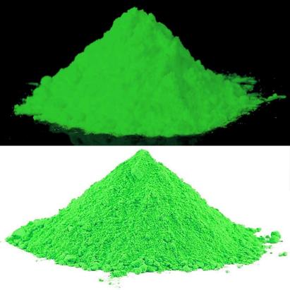 Pigment verde fluorescent UV neon, pudră fină, 100 g pentru vopsele