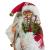 Figurină decorativă Moș Crăciun 30 cm, cu haine textile și accesorii
