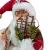 Figurină decorativă Moș Crăciun 30 cm, cu haine textile și accesorii