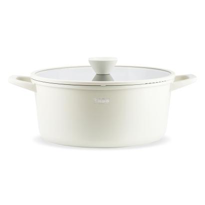 Oala din aluminiu turnat sub presiune si acoperire ceramica cu capac din sticla ? 28 cm ZG-ACS 15 Terracotta ProDesign DailyAppliances