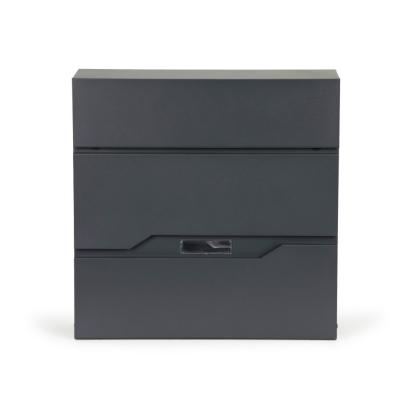 Cutie poștală Homelux din oțel galvanizat, antracit, cu suport pentru ziare