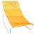 Scaun pliabil de plajă galben 86 x 51,5 x 60 cm, cu geantă de transport