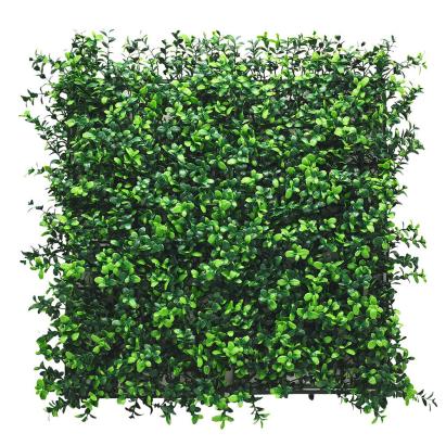 Panou perete verde artificial din plastic tip buxus, 50x50 cm, UV
