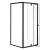 Cabină de duș pătrată Leziter Flexi 80x80 cm, profil negru, fără tavă