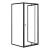 Cabină de duș pătrată Leziter Flexi 90x90 cm, neagră, fără tavă