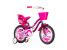 Bicicletă pentru fete 12 inch Visitor Little Heart, cu roți ajutătoare și coș