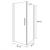 Cabină de duș pătrată Kerra Monica 90x90x190 cm, ușă batantă, sticlă 6 mm