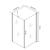Cabină de duș pătrată Leziter Monica MONICA90, ușă batantă, 90x90x190 cm