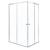 Cabină de duș Kerra OLGA SQ 90x70, uși glisante, fără cadă, sticlă 4 mm