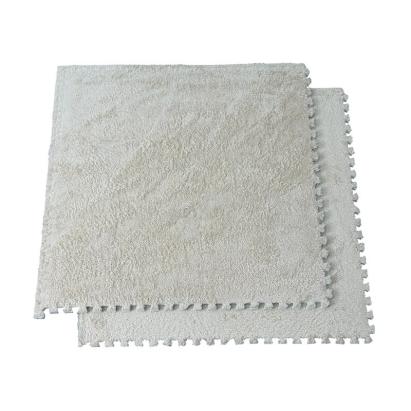 Covoraș puzzle pufos din spumă EVA, set 2 piese 61,5x61,5 cm, Light Coffee