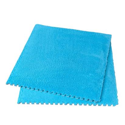 Covoraș puzzle pufos din spumă EVA, 2 piese 61,5x61,5 cm, dark blue