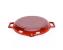 Tigaie grill din fontă emailată roșie 31 cm, cu mânere laterale