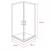 Cabină de duș pătrată Leziter Spirit Clear 80x80 cm cu cădiță, neagră