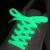 Șireturi fosforescente albastre pentru adidași, glow verde, 1,25 m (1 pereche)