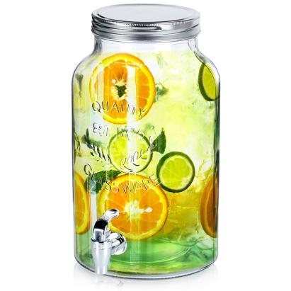 Dozator pentru băuturi din sticlă cu robinet, 6,2 L – ideal pentru limonadă