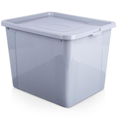 Container de depozitare 30 L cu capac, gri deschis, stivuibil – Vilde