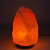 Lampa de sare naturala 5-6 kg cu baza din lemn, lumina ambientala calda