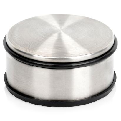 Opritor de ușă din inox, greu, cu protecție cauciuc – 11,5 cm