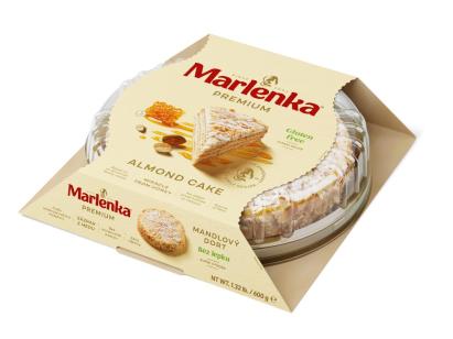 Tort Marlenka Premium cu miere și migdale, fără gluten, 600 g