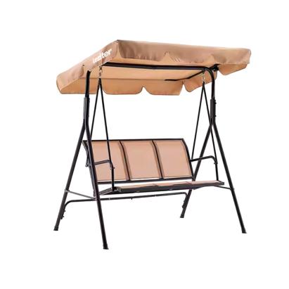 Balansoar de grădină Leziter Como bej, 3 locuri, 250 kg, cu acoperiș