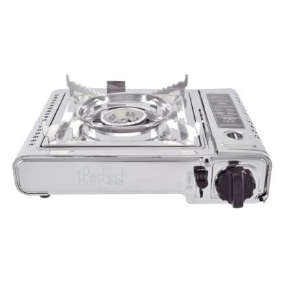 Aragaz portabil din inox cu cartus butan si aprindere piezo, 2.5 kW