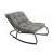 Fotoliu balansoar de grădină Leziter Zen, gri, cadru din oțel, pernă groasă