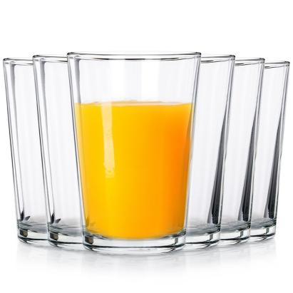 Set 6 pahare din sticlă groasă 200 ml, transparente, pentru băuturi