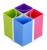 Suport rotativ pentru instrumente de scris, 360°, cu 4 compartimente detasabile, ABS, multicolor