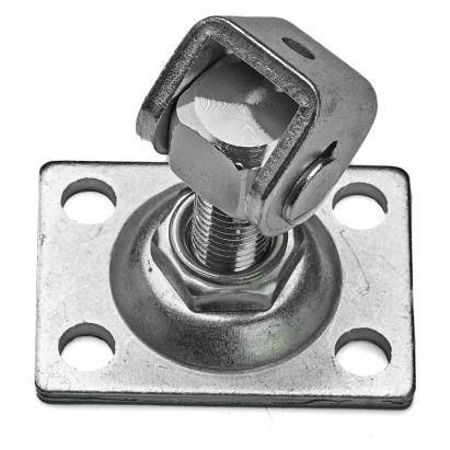 Balama pentru poarta galvanizata M16, reglabila 40–60 mm, placa 75x55 mm