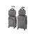 Set 4 piese valize troler Leziter TraveLux Pro XXII, ABS gri, roți 360°