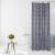 Perdea de duș impermeabilă gri 180x180 cm, cu 12 cârlige, model carouri