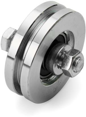 Roată tip T cu rulmenți pentru poartă glisantă, 68 mm, oțel galvanizat