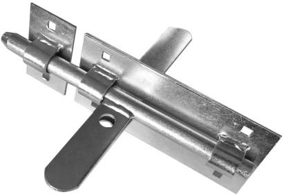 Incuietoare dubla fata pentru poarta si usa, galvanizata, cu orificiu lacat, 210 mm