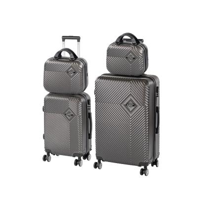 Set valize cu roți Leziter TraveLux Pro XXIII, ABS gri, 5 piese, 11–100 L