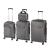 Set valize Leziter TraveLux Pro XXIV cu roti 360°, 4 piese, gri modern