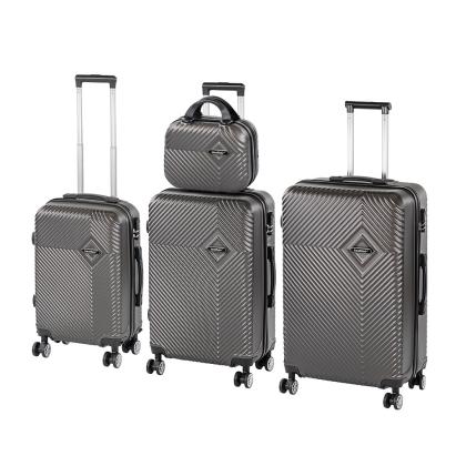 Set valize Leziter TraveLux Pro XXIV cu roti 360°, 4 piese, gri modern