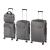 Set valize trolley Leziter TraveLux Pro XXV, 4 piese, ABS, gri modern