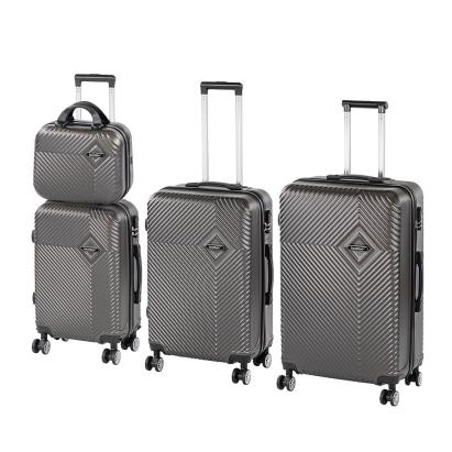 Set valize trolley Leziter TraveLux Pro XXV, 4 piese, ABS, gri modern
