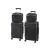Set valize cu role Leziter TraveLux Urban XXII, 4 piese, ABS negru
