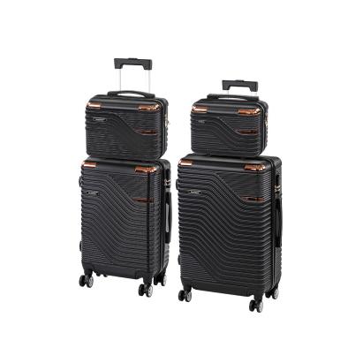Set valize cu role Leziter TraveLux Urban XXII, 4 piese, ABS negru